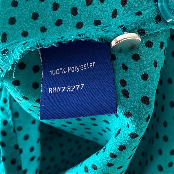 🟣 Apt. 9 Polka Dot Button Down Blouse - Picture 8 of 8